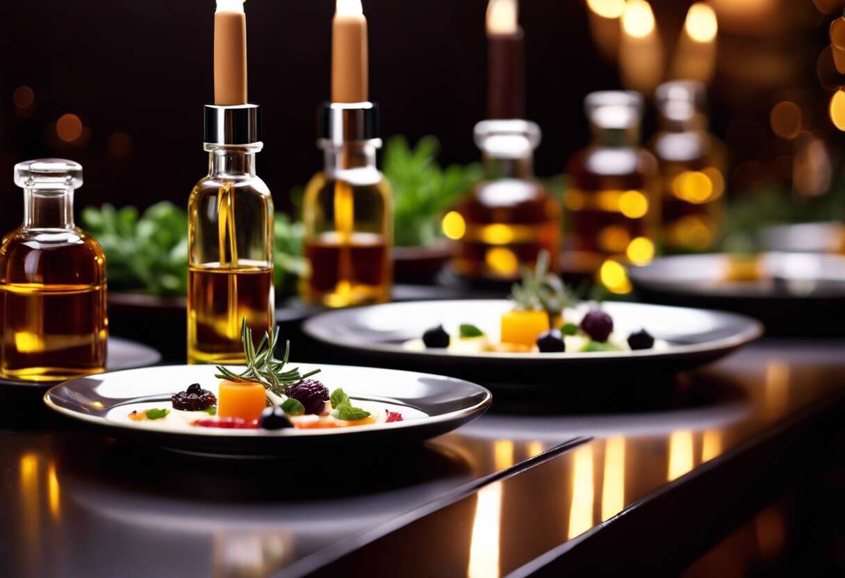 Recettes créatives aux huiles essentielles : entrées, plats et desserts revisités