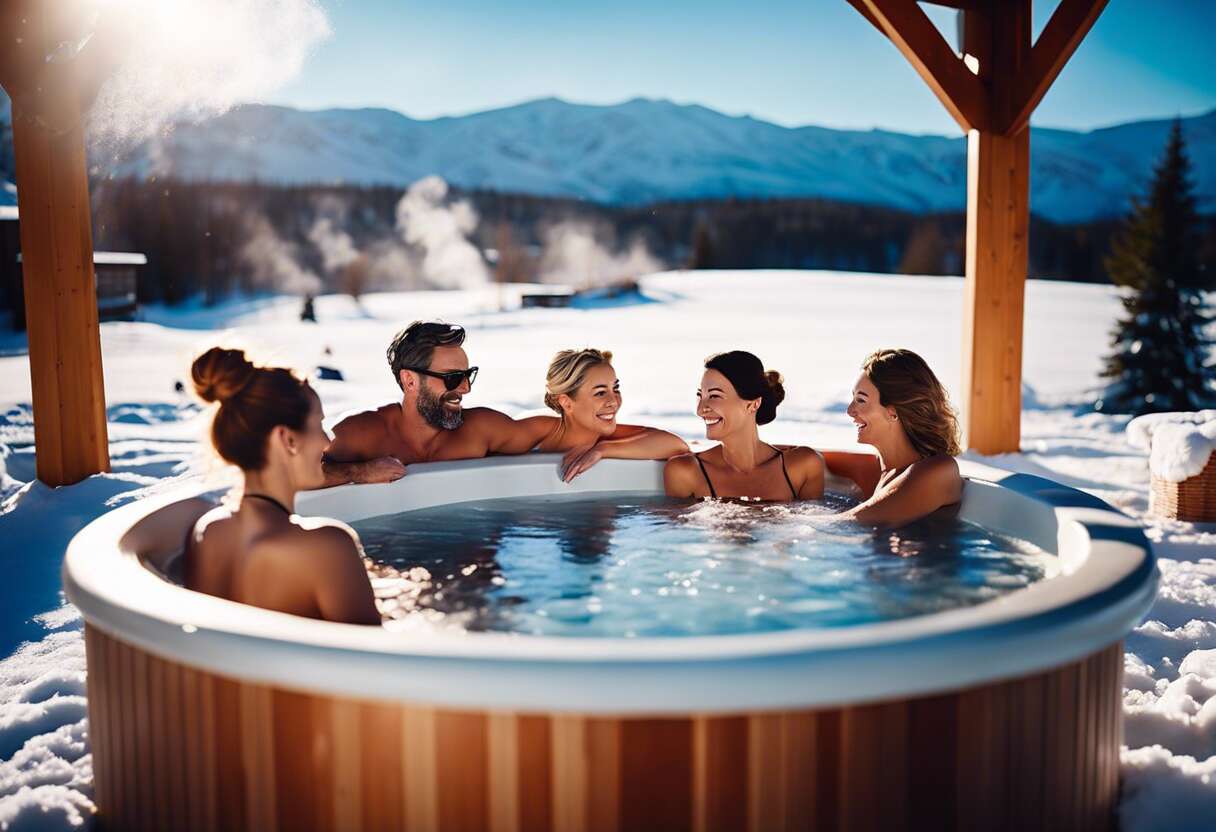 La convivialité d'un spa extérieur : plaisir et partage toute l'année