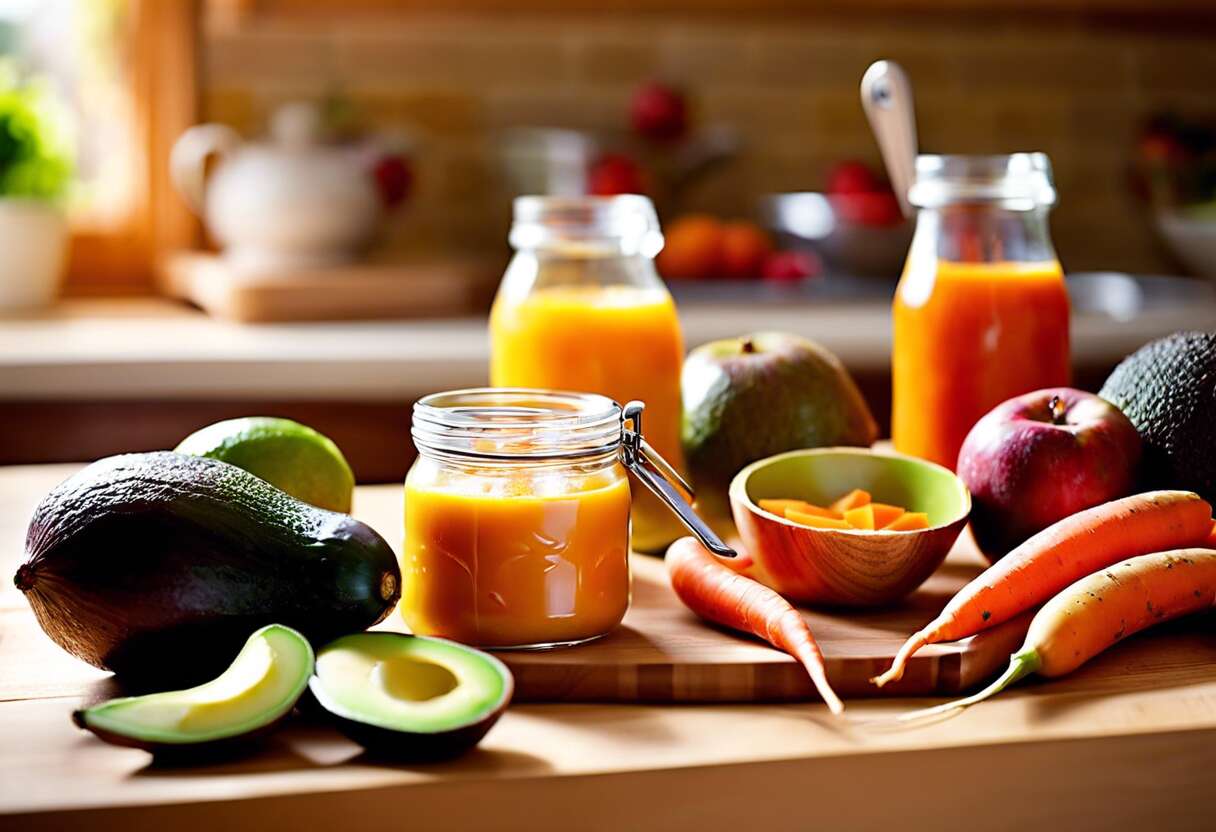 Choix des aliments initiaux : légumes et fruits pour commencer