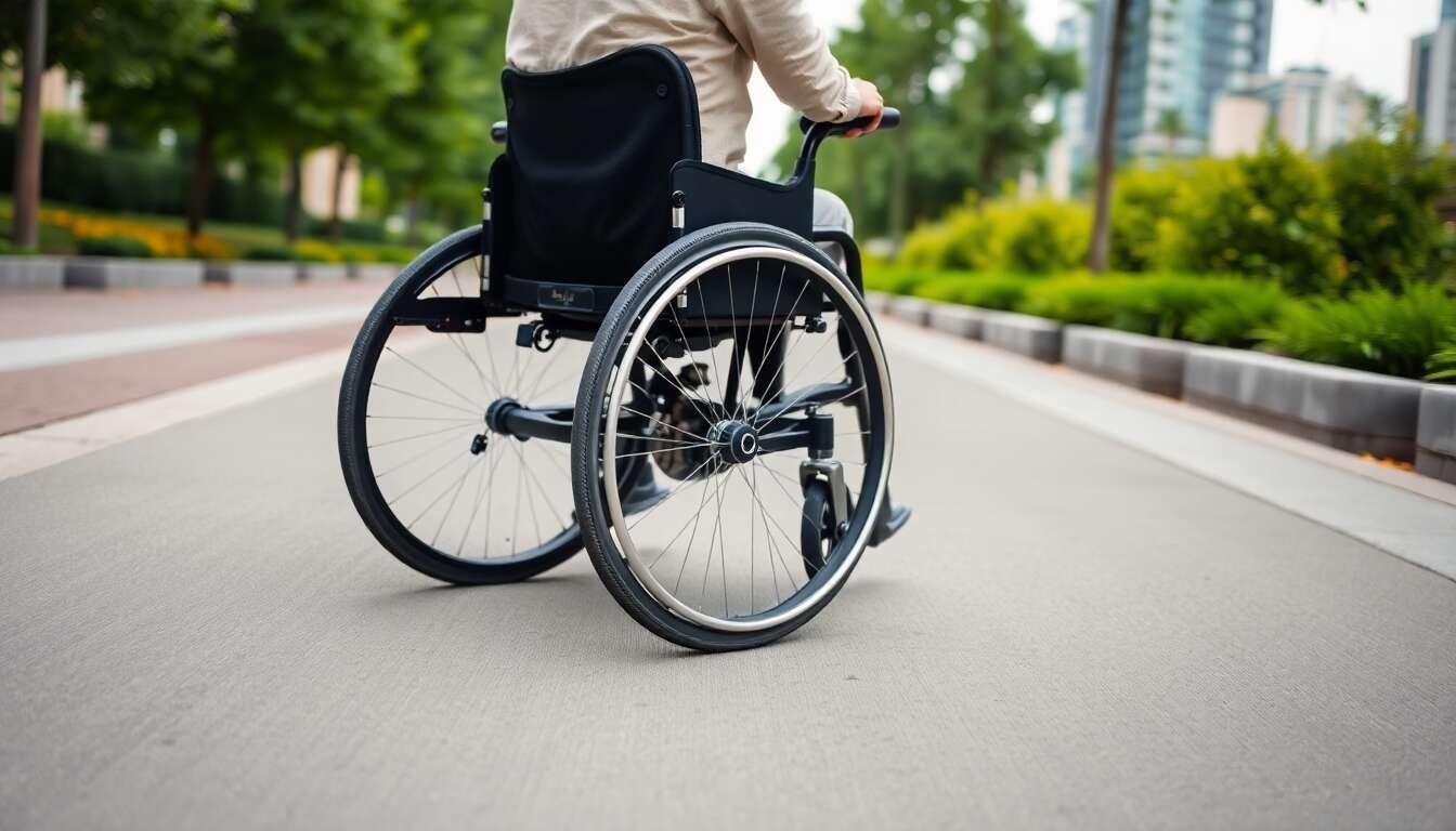 Entretien régulier des roues de fauteuil roulant