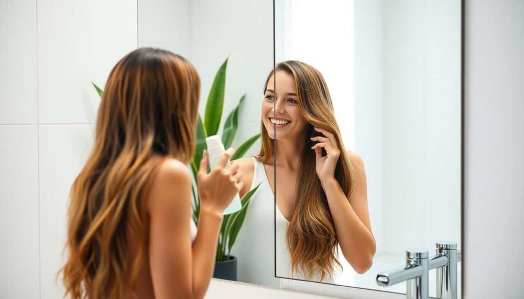 Routines matinales : astuces pour des cheveux brillants toute la journée