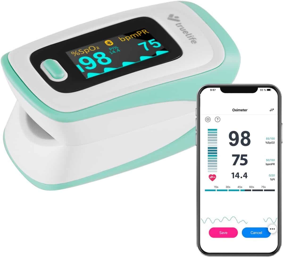 Test de l'oxymètre truelife Oximeter X5 BT
