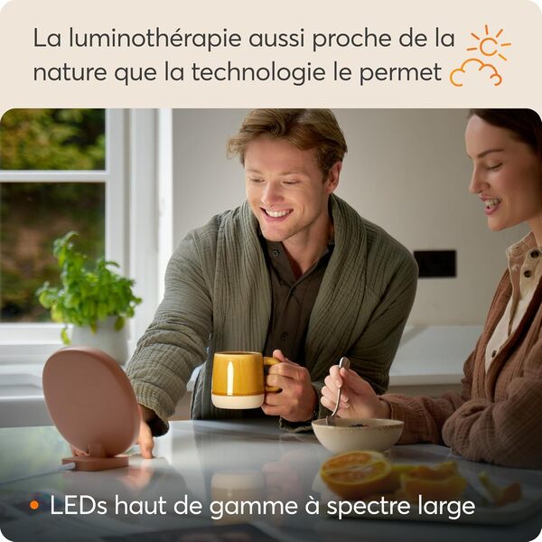 Lumie Dash - Lampe Compacte de Luminothérapie pour Améliorer l'Humeur et l'Énergie, avec Une Illumination Cristalline et Un Confort Visuel