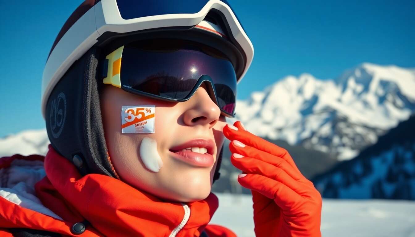 Protéger aussi ses lèvres et ses yeux du soleil montagnard