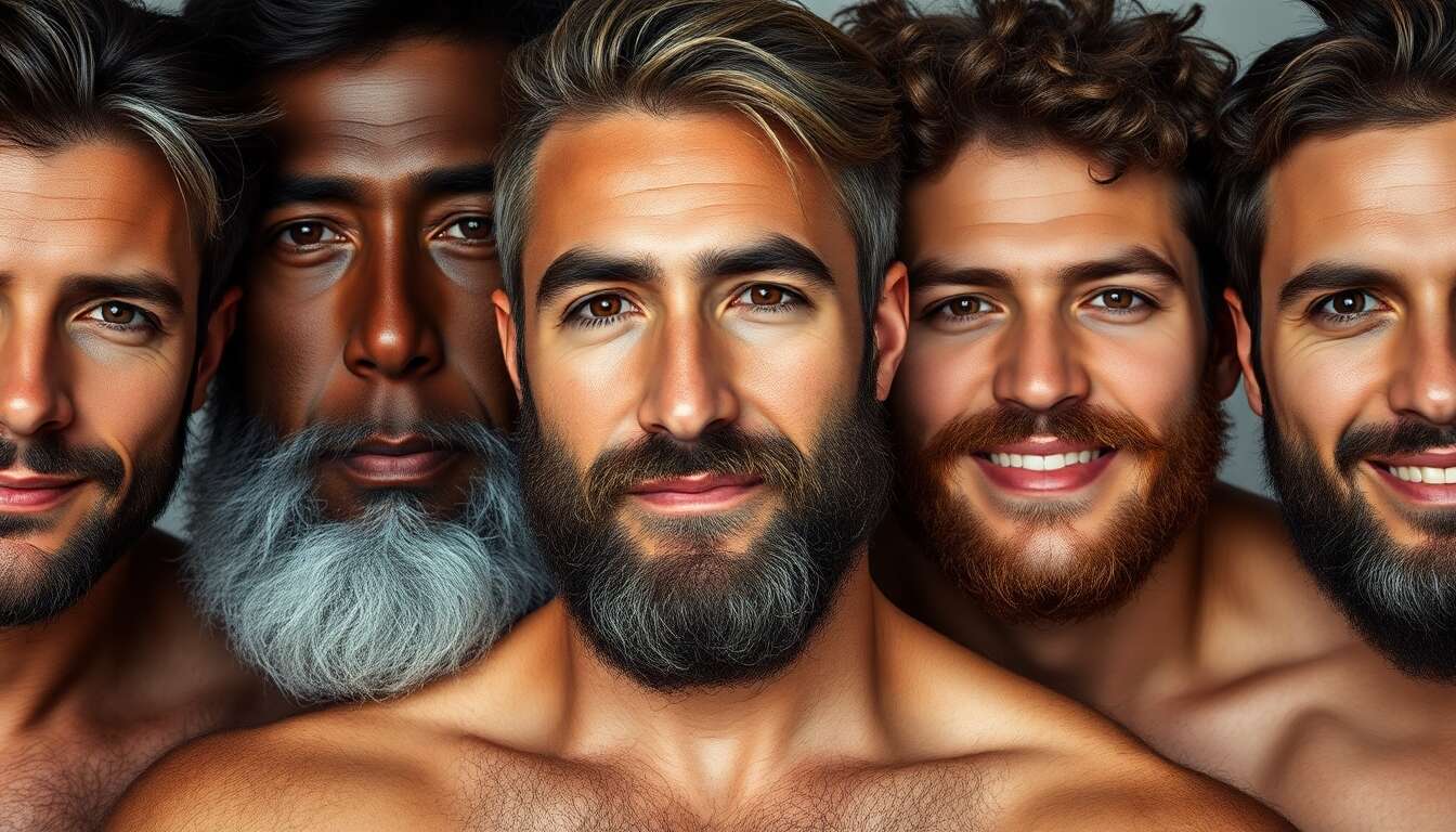 Les types de poils chez l'homme