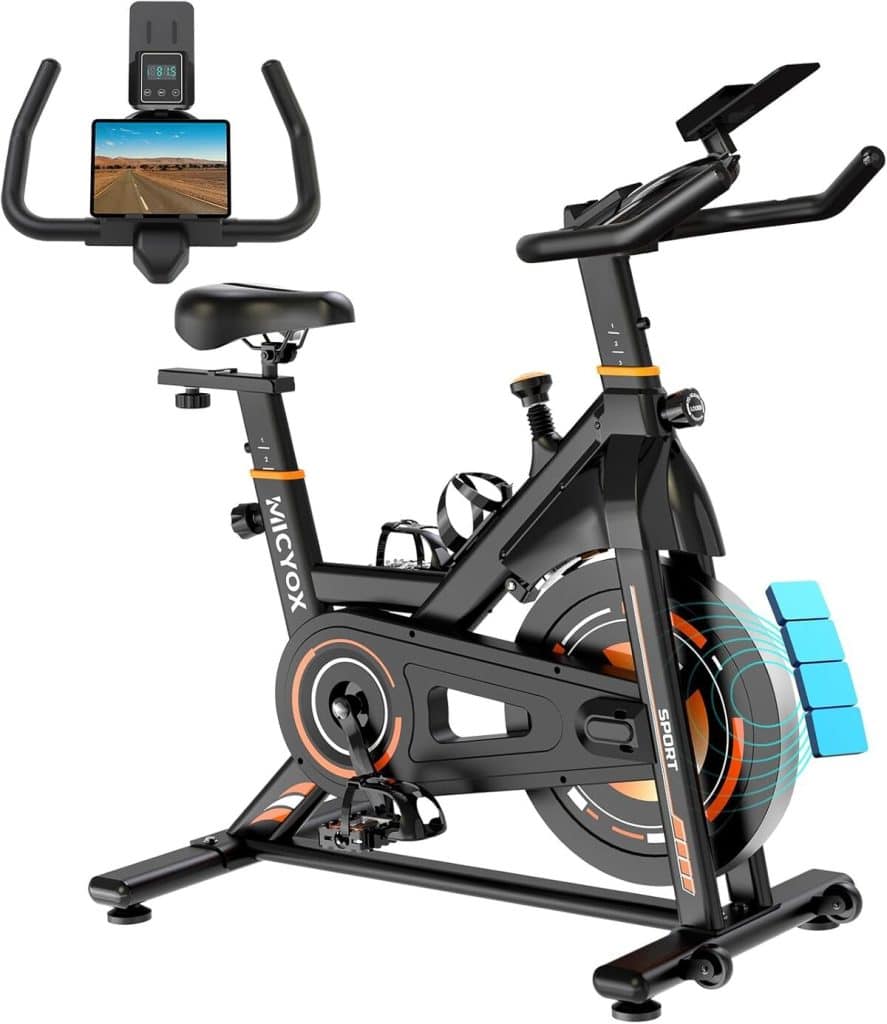 Test du vélo d'appartement Micyox : résistance magnétique et capacité 150 kg