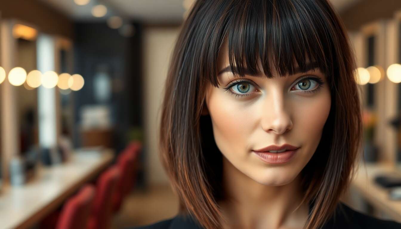 Coiffures &agrave; frange pour cheveux courts et mi-longs