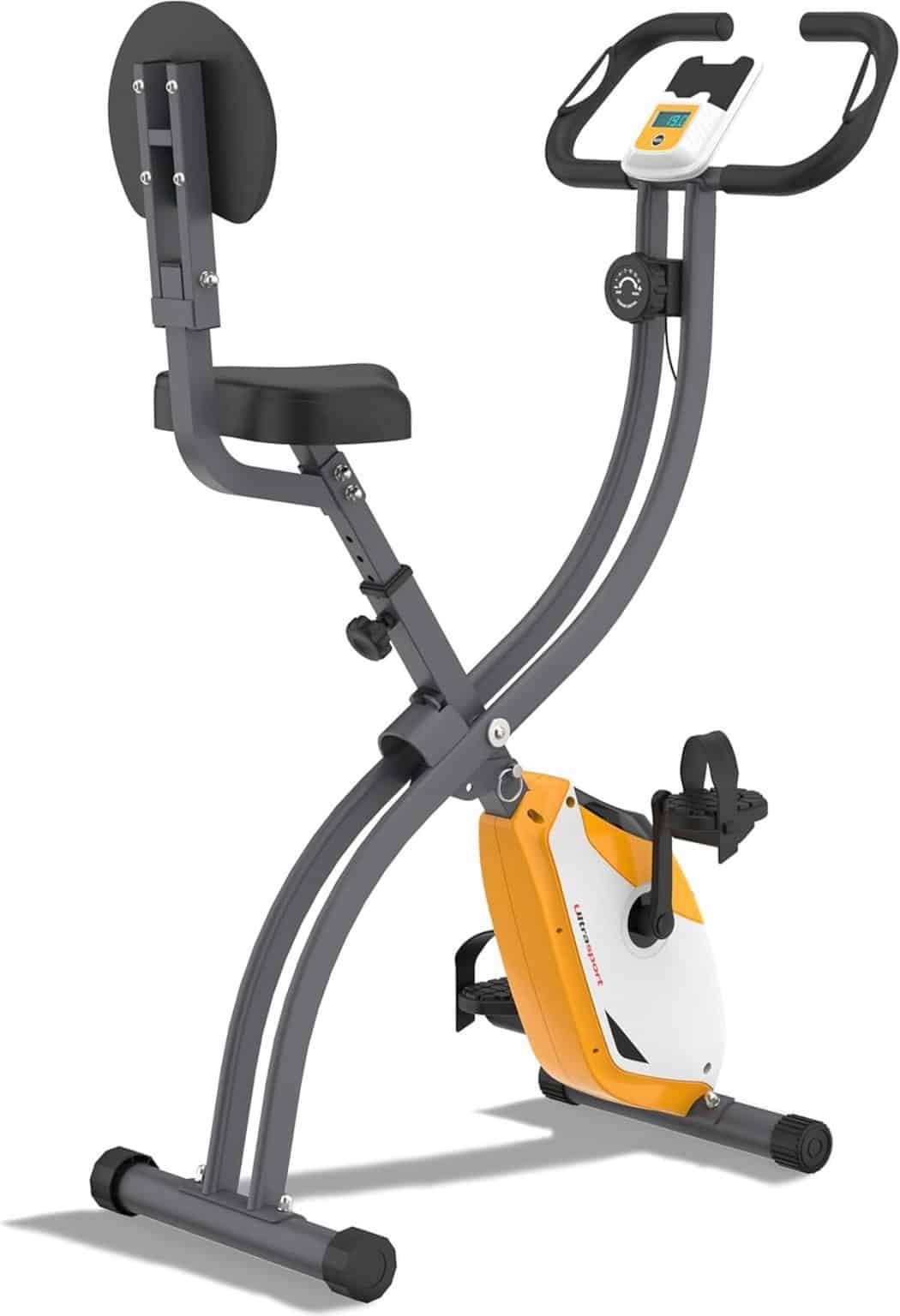 Ultrasport F-Bike Pro Vélo D'Appartement Pliable - 16 Niveaux, 150kg, Magnétique, APP - Extra Silencieux