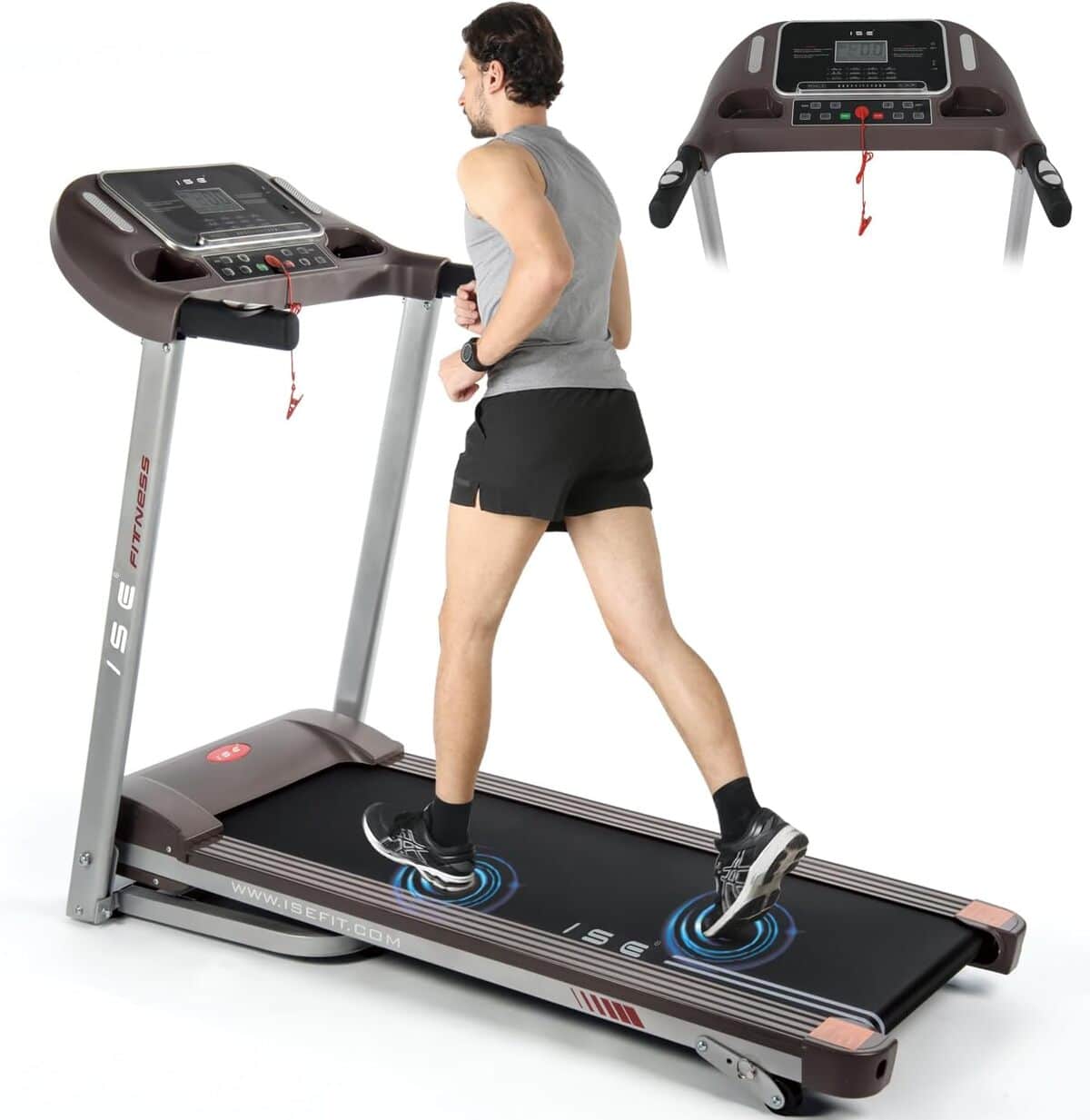 Test : tapis de course électrique ISE 14 km/h pliable