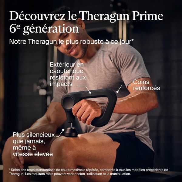 Therabody Theragun Prime Pistolet de massage (6ème génération) ? Massage profond et puissant dans un design robuste et durable pour une récupération fiable