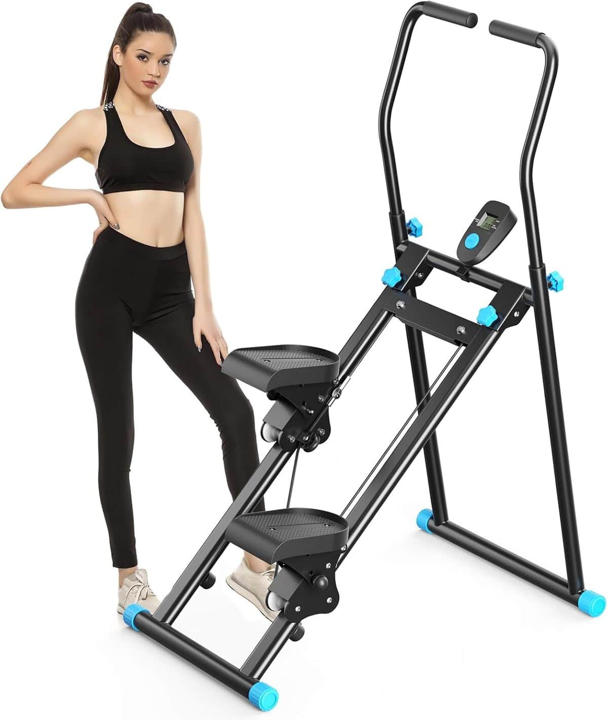 Test du stepper 2026 : machine d'escalade pliable avec résistance réglable et écran LCD