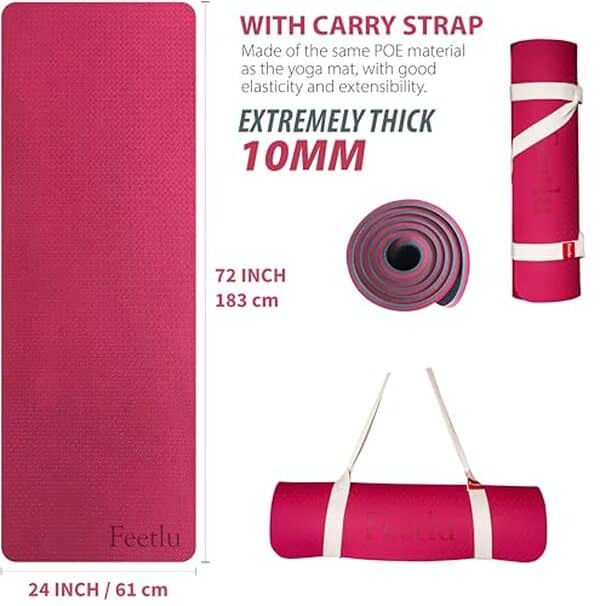Découvrez notre avis sur le tapis de yoga Feetlu 10 mm : épaisseur optimale, antidérapant pour une pratique en toute sécurité. Parfait pour tous les yogis  !