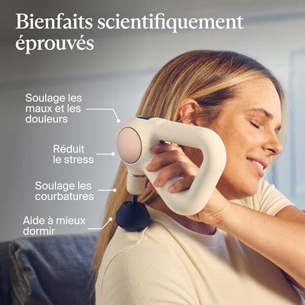 Découvrez le Theragun Sense, un pistolet de massage performant pour soulager les tensions et douleurs des muscles profonds.