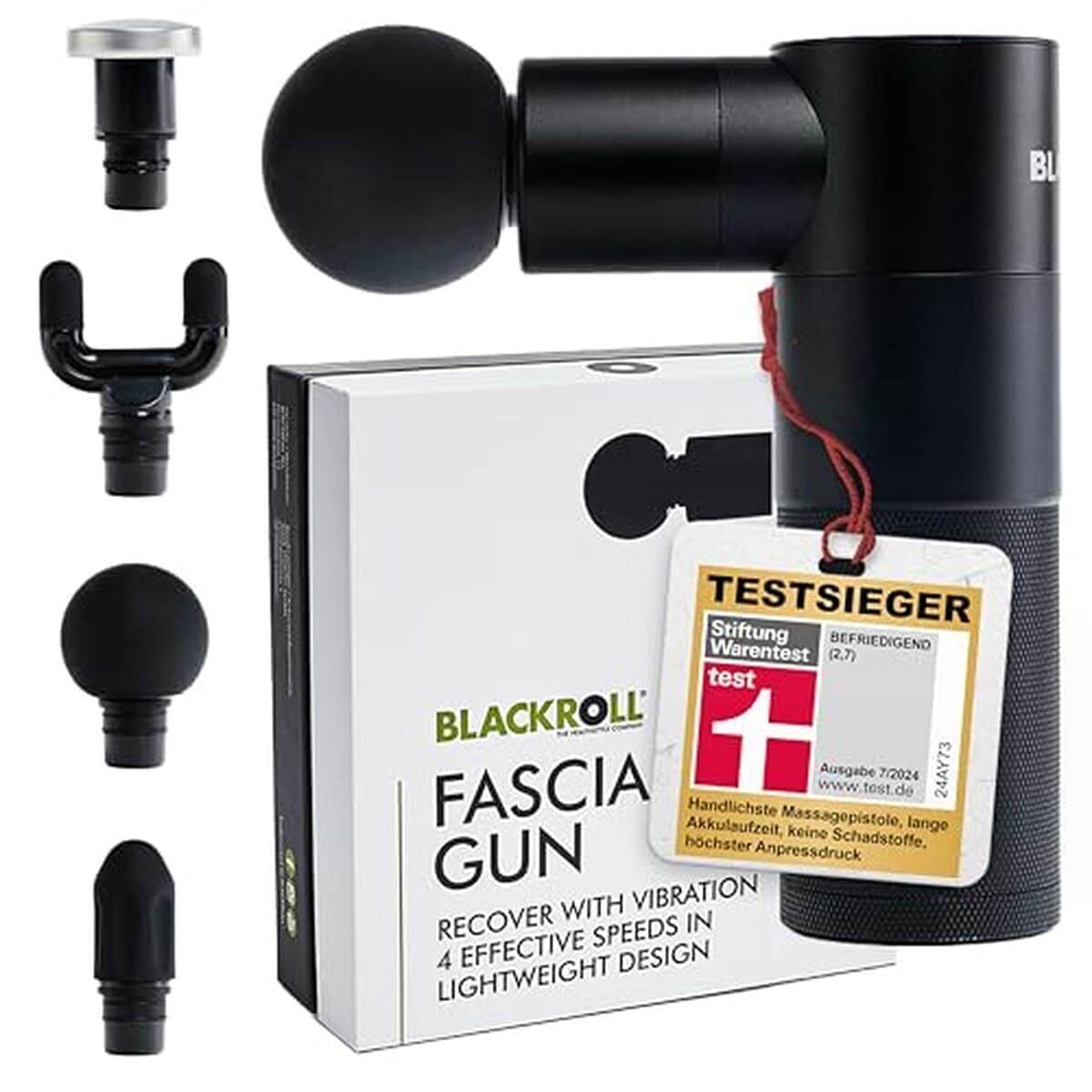 Test du pistolet de massage Blackroll Fascia Gun : puissance modulable pour un soulagement musculaire optimal