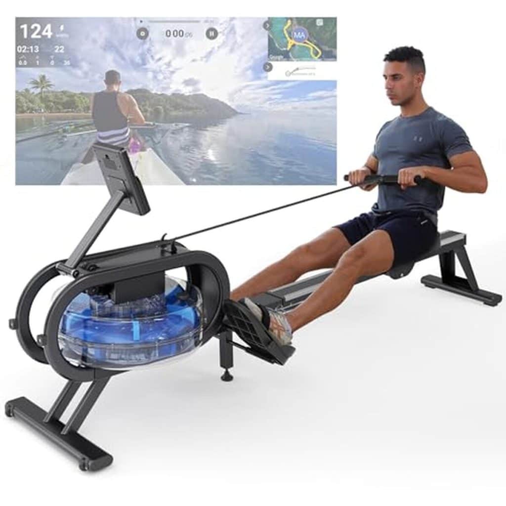 Test : rameur à eau avec 6 niveaux de résistance et écran LCD multifonction