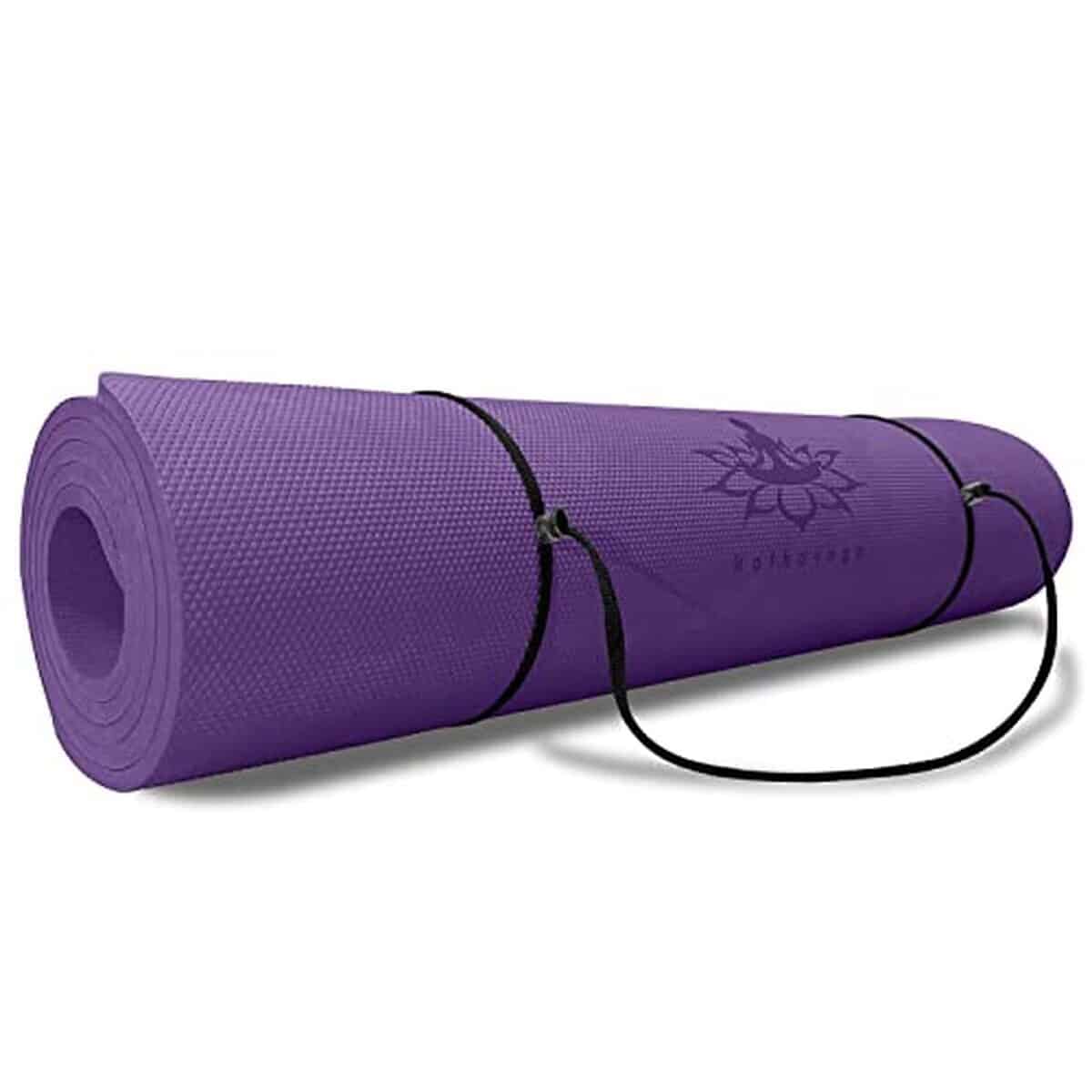 Test du tapis de yoga Hatha Yoga en TPE antidérapant violet