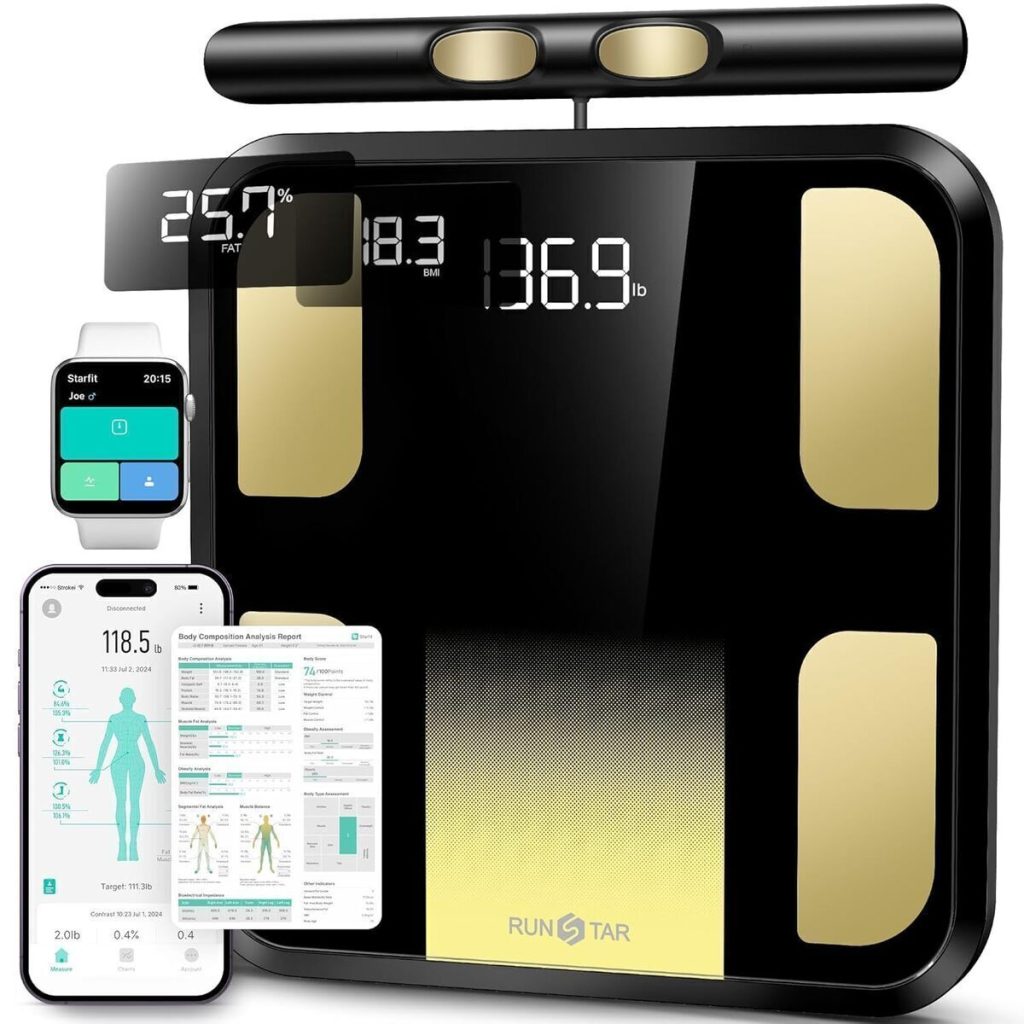 Test du pèse-personne intelligent RunSTAR balance : 8 électrodes et 28 mesures