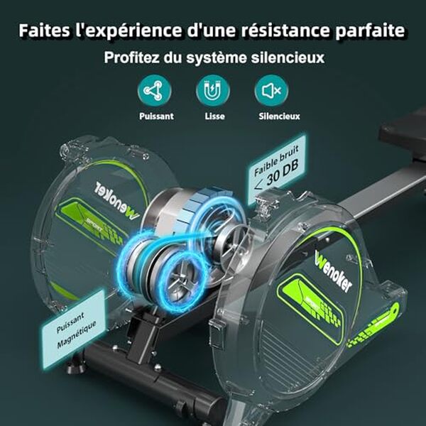 Découvrez notre test détaillé du rameur magnétique pliable Wenoker : confort, performance et praticité pour votre entraînement à domicile. Avis complet et honnête.